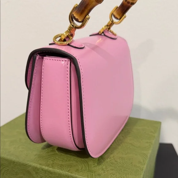 Gucci Pink Mini Bag with Bamboo Handle - Picture 5 of 6
